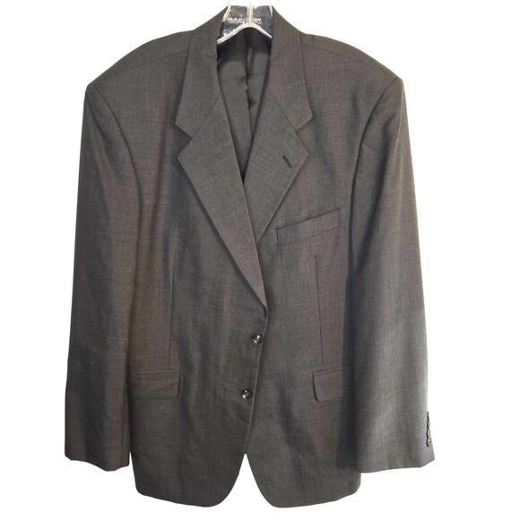 Kilburne & Finch 42R Men's Blazer Gray Suit Coat Jacket 2 Buttons 42 Regular - Picture 2 of 7